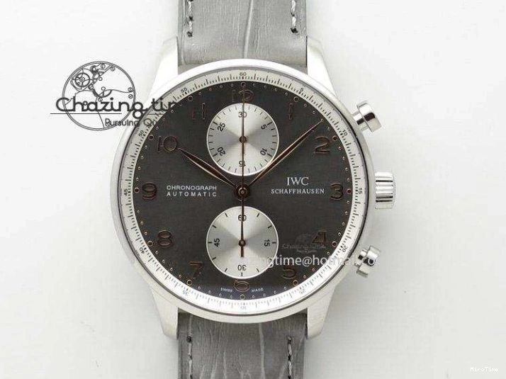 MIROTIME 0505 Portuguese Real PR IW500127 RG ZF 1:1 Best Edition Grey Red Dial On Brown Leather Strap A52010 V AllSeason 7331
